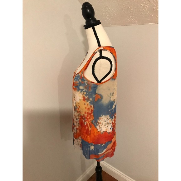 ANTHROPOLOGIE WESTON WEAR VISUAL LANGUAGE MULTI-COLOR TANK TOP - EXTRA SMALL - Picture 2 of 8